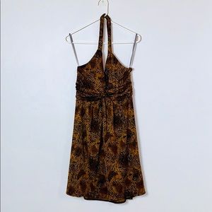 Muse Leopard Animal Print Halter Dress USA